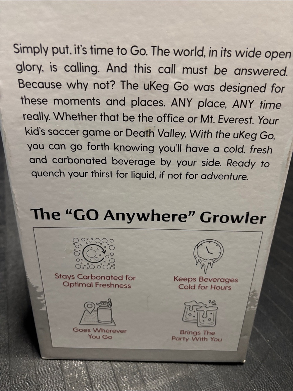 GrowlerWerks uKeg Go 128oz Carbonated Beverage Dispenser NIB Tungsten - Picture 4 of 5